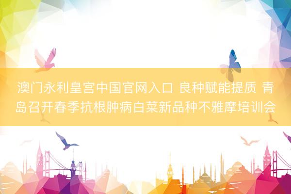 澳门永利皇宫中国官网入口 良种赋能提质 青岛召开春季抗根肿病白菜新品种不雅摩培训会